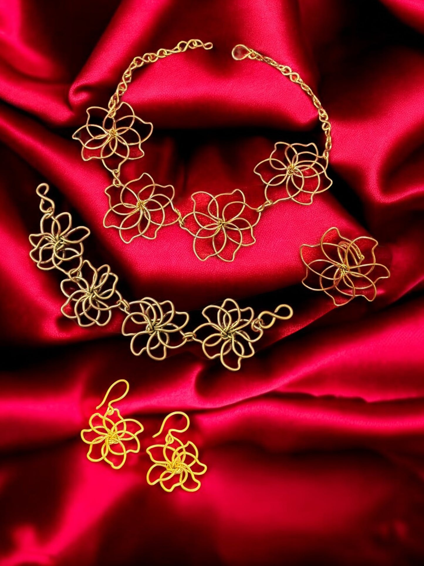 charki-flower-brass-necklace-jewelry-set-necklace-earrings-ring-bracelet