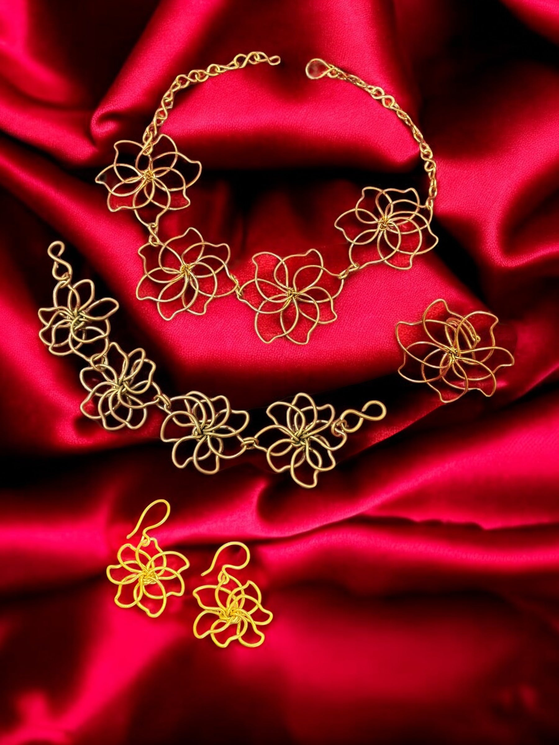 charki-flower-brass-necklace-jewelry-set-necklace-earrings-ring-bracelet