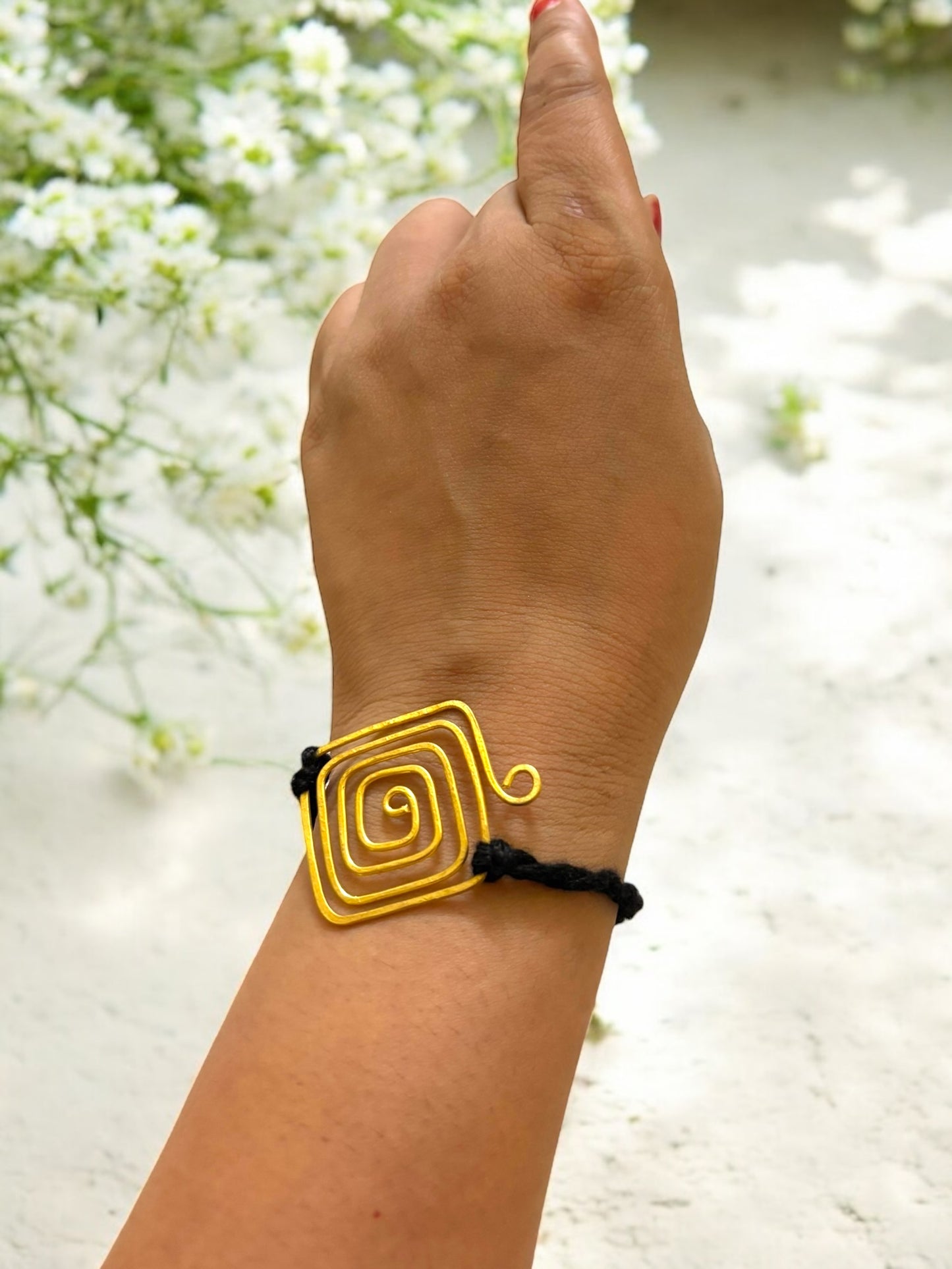 Spiral Kite Forever Brass Rakhi - Black