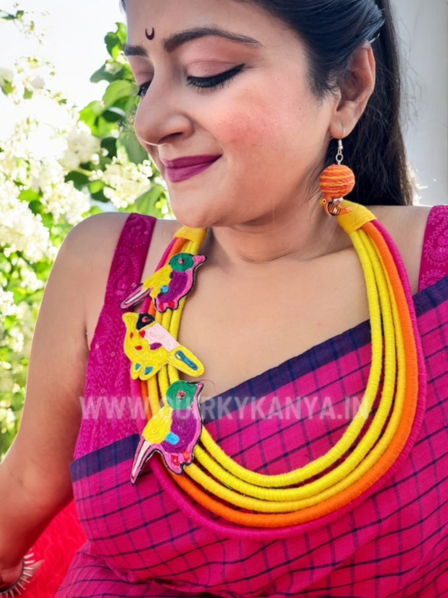 Rangilee Chikankari Sleeveless Blouse - Magenta