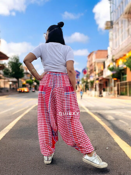 sawariyaa-gamchha-boho-joggers-red