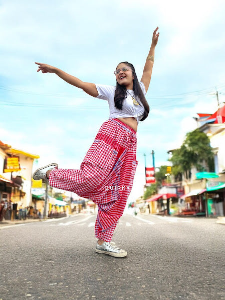 sawariyaa-gamchha-boho-joggers-red