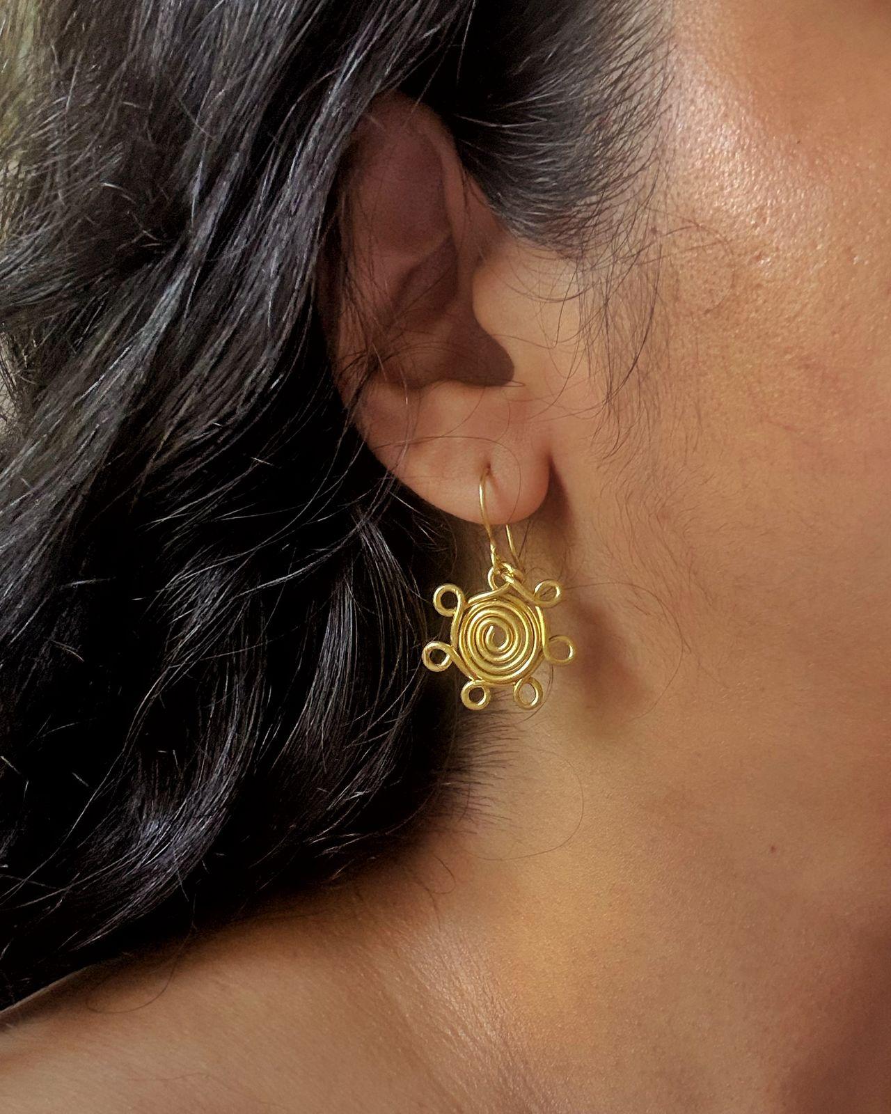 Everyday Empress Brass Earrings Set (Set of 3)