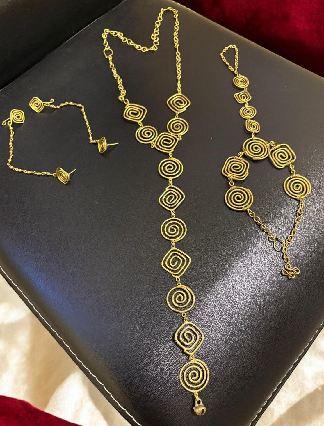 spiral-charms-brass-long-necklace-jewelry-set-necklace-earrings-bracelet