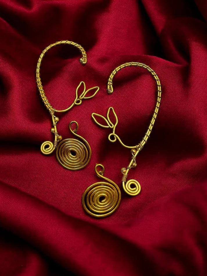 spiral-vine-brass-hasli-necklace-jewelry-set-necklace-earrings