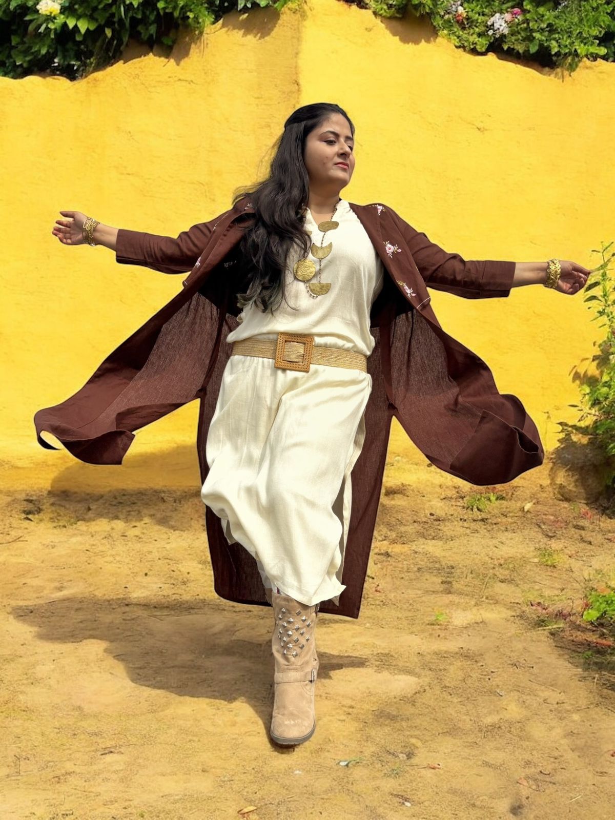 mother-earth-embroidered-cotton-long-jacket-brown