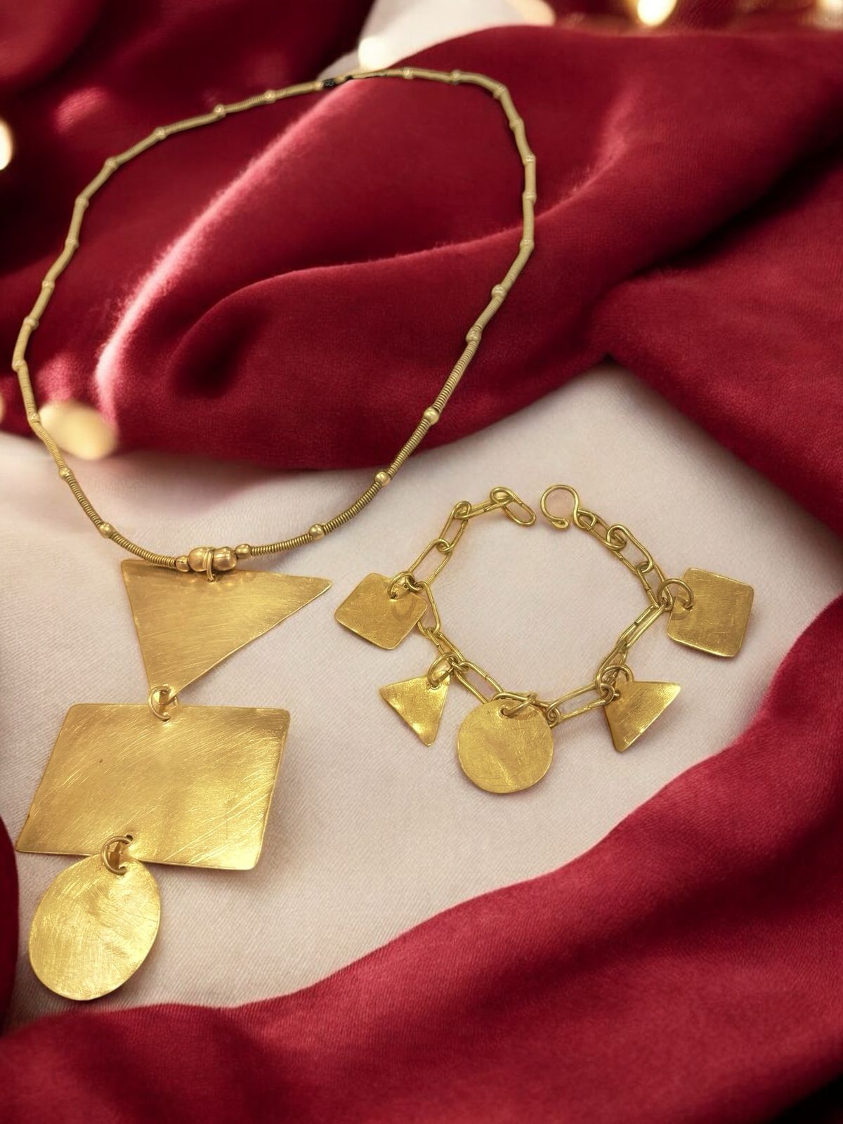 geometry-long-chain-brass-necklace-jewelry-set-necklace-earrings-bracelet