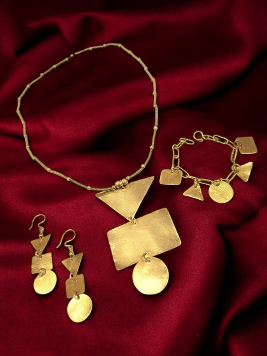 geometry-long-chain-brass-necklace-jewelry-set-necklace-earrings-bracelet