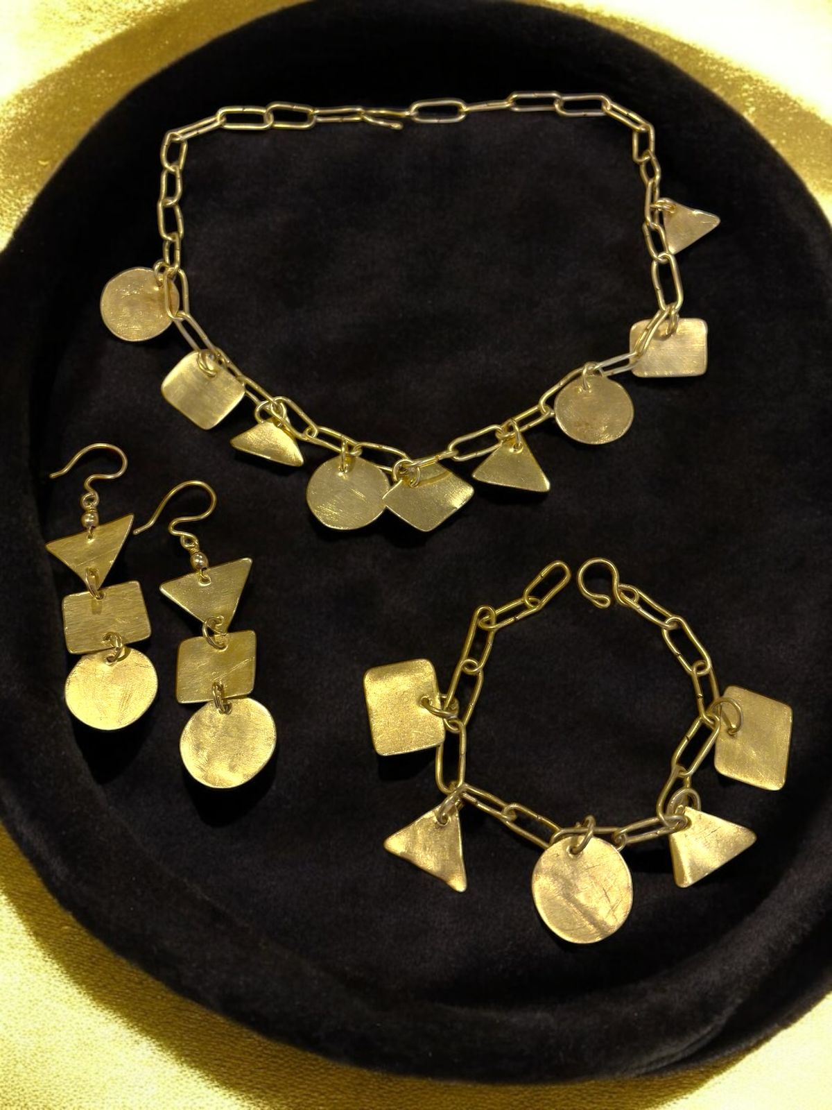 geometry-short-chain-brass-necklace-jewelry-set-necklace-earrings-bracelet