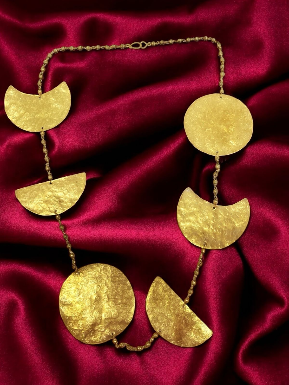 phases-of-the-moon-brass-statement-necklace-jewelry-set-necklace-earrings