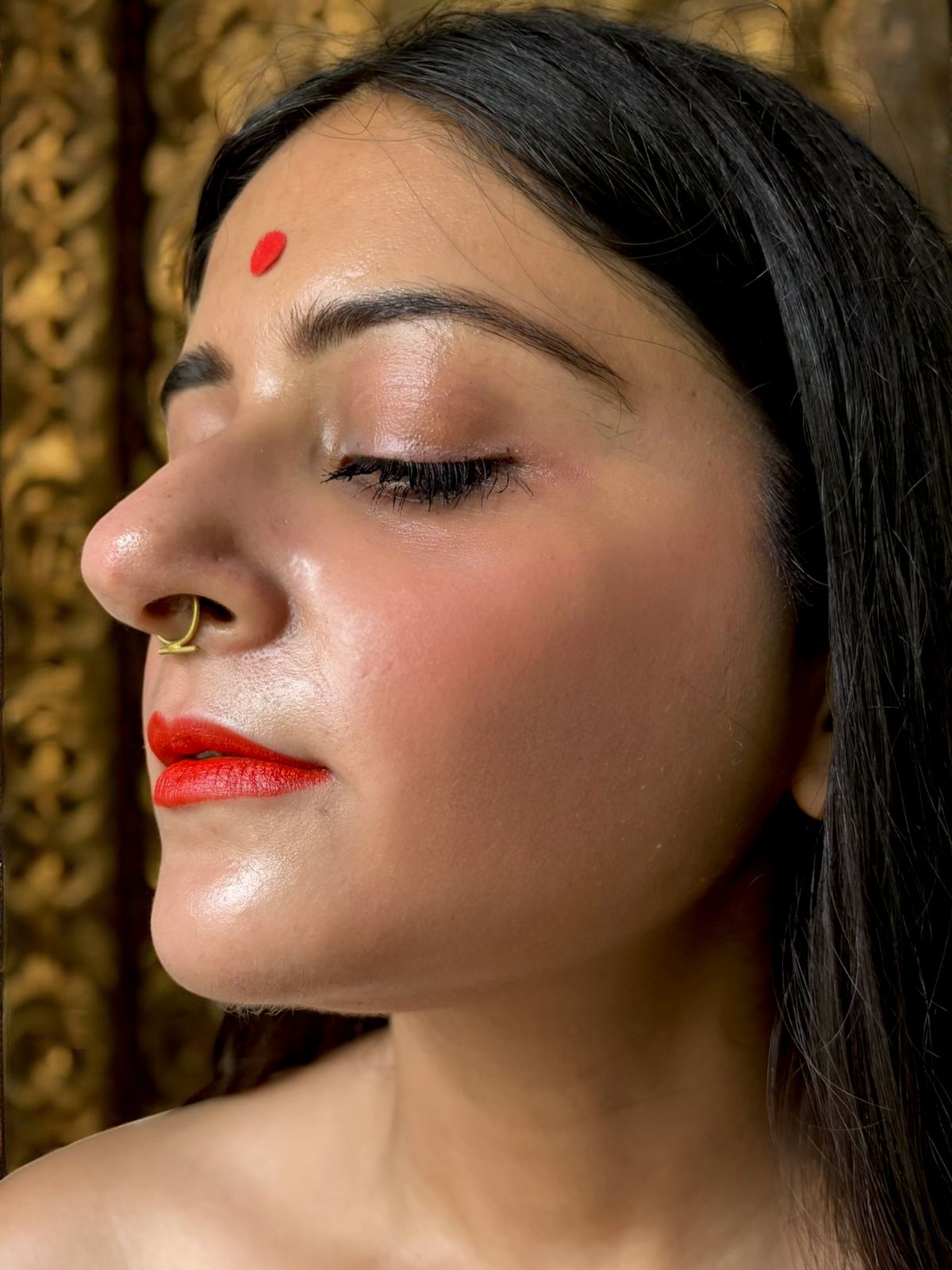 Line Brass Septum Ring