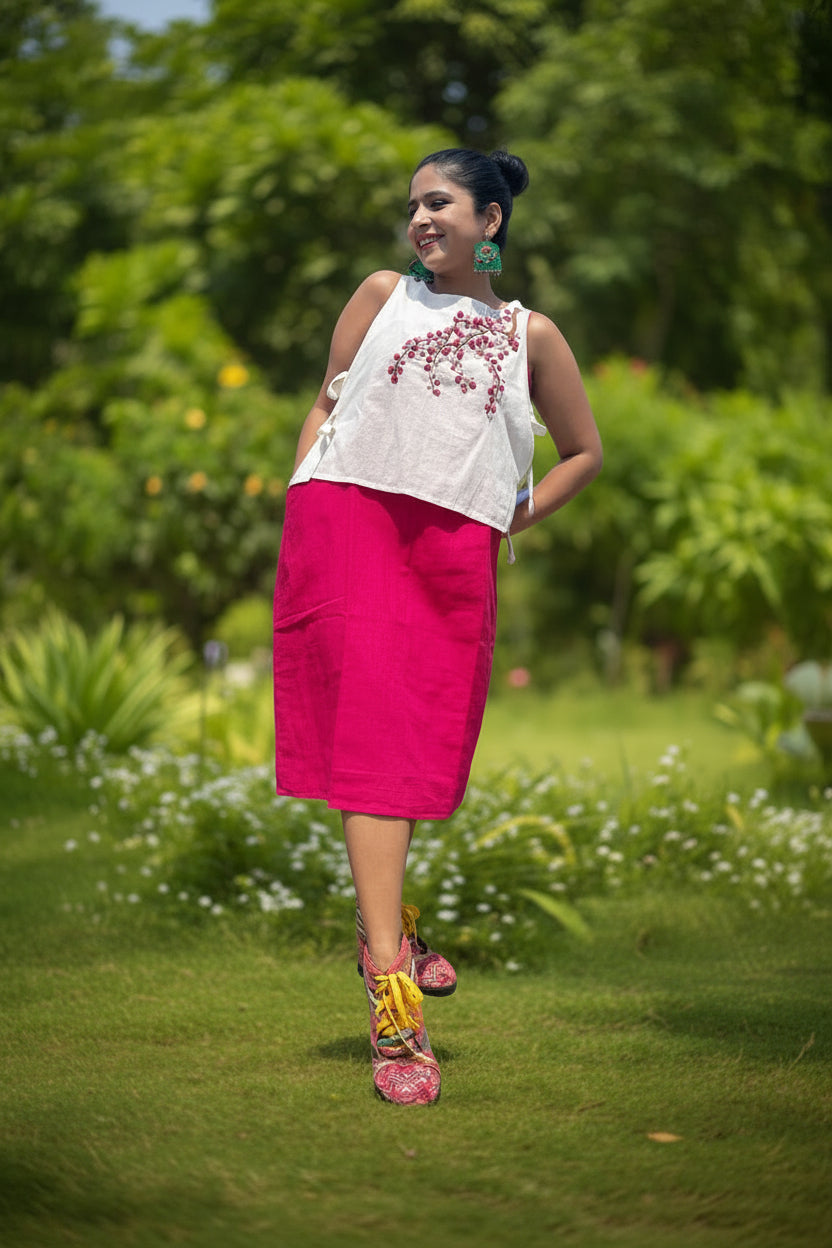 cherry-blossom-embroidered-cotton-dress-coord-set