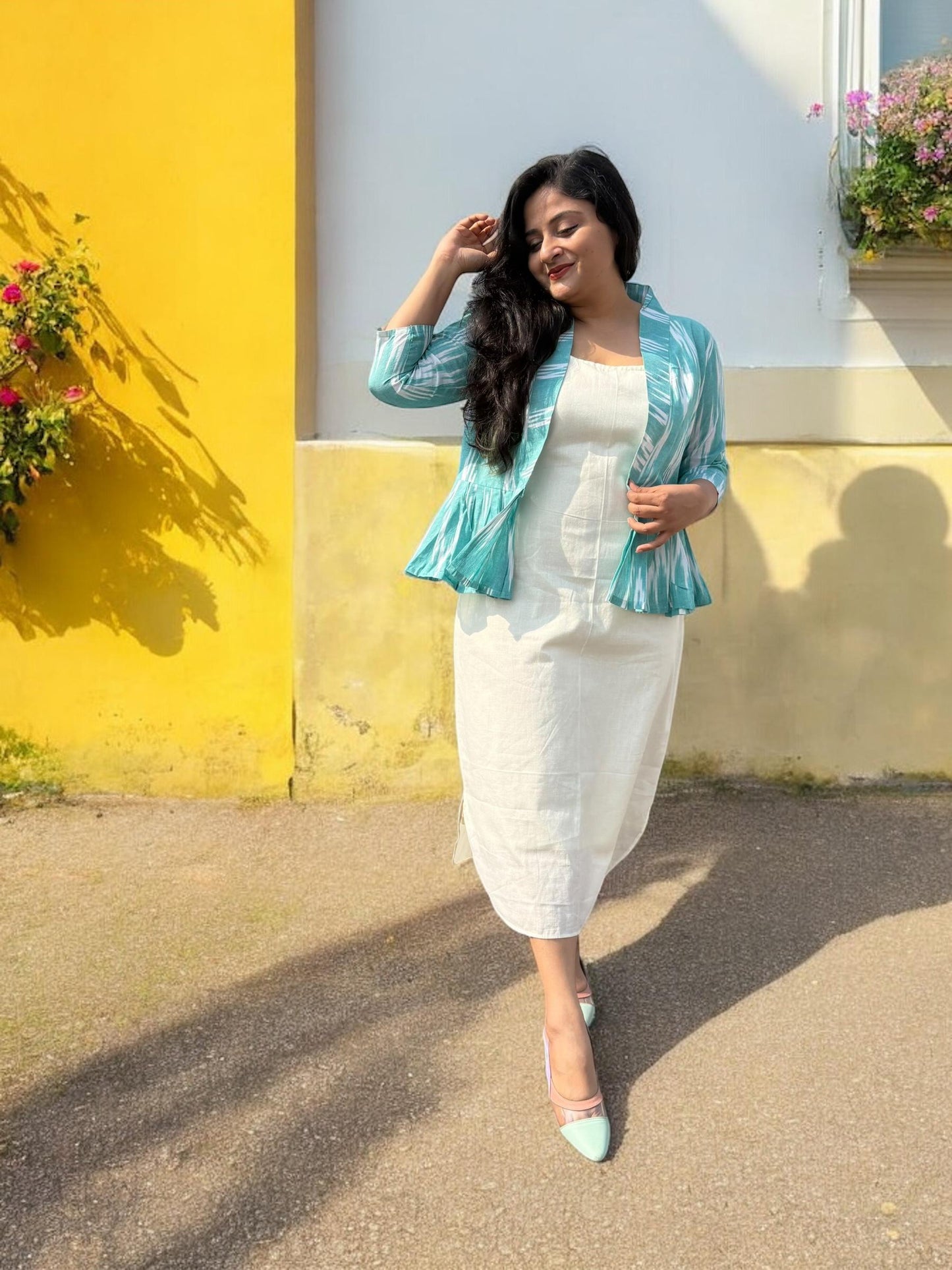vanilla-sky-ikkat-cotton-dress-coord-set