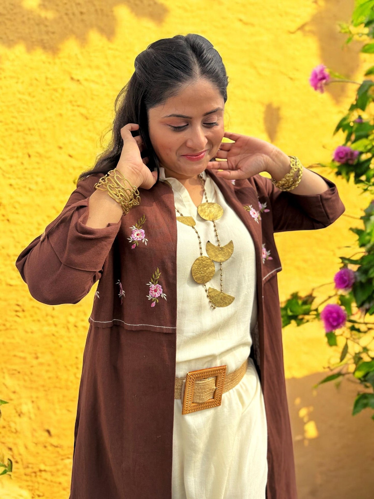 mother-earth-embroidered-cotton-long-jacket-brown