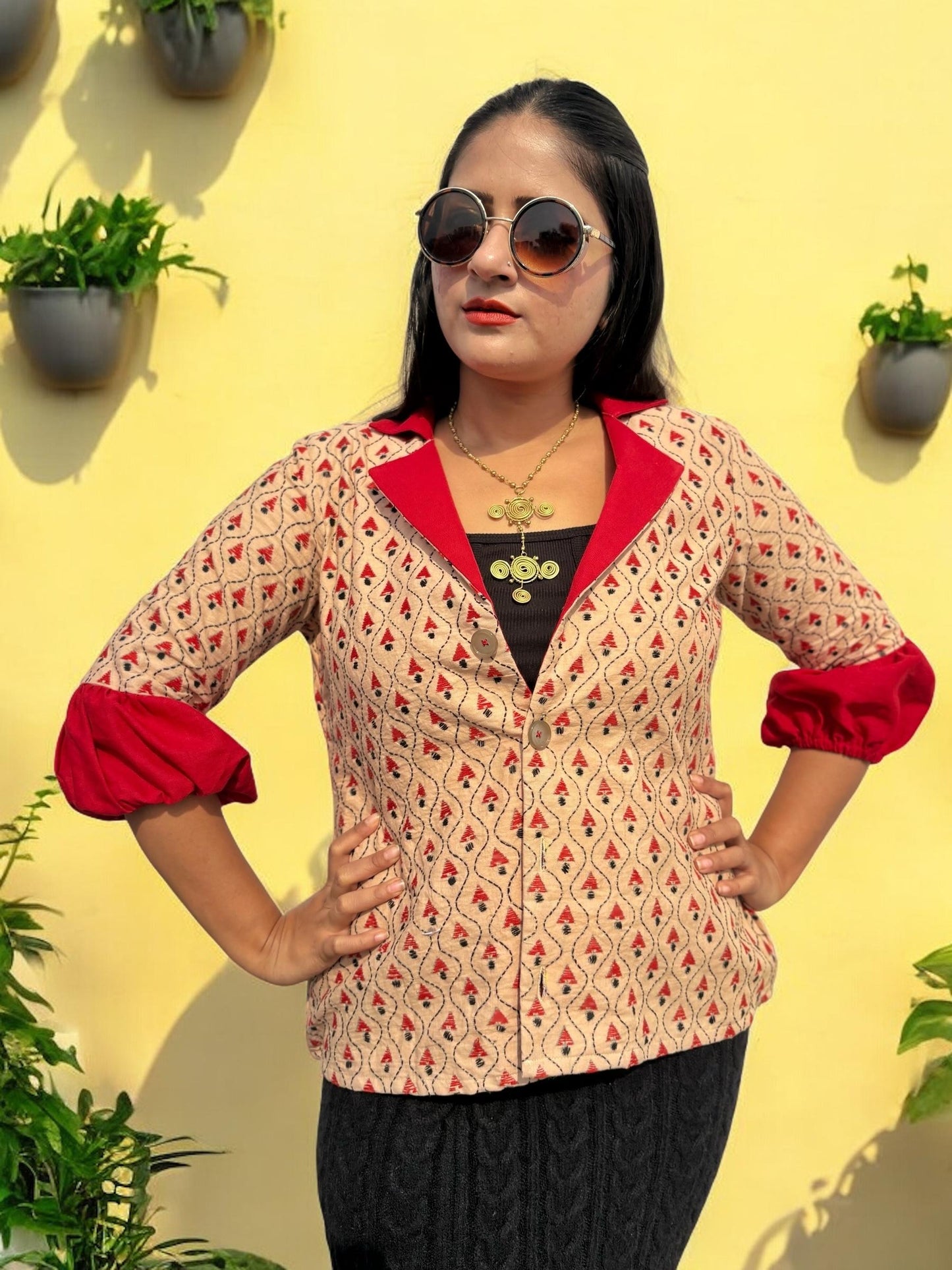 smritikantha-kanthastitch-puff-sleeved-cotton-jacket-beige