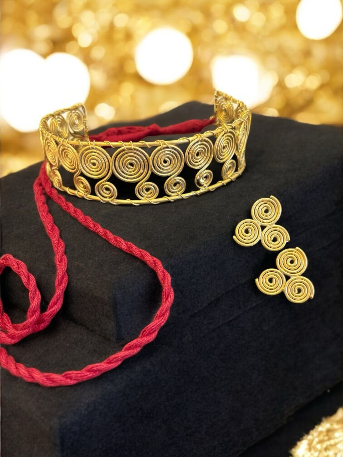 pihu-spiral-brass-choker-necklace-jewelry-set-necklace-earrings