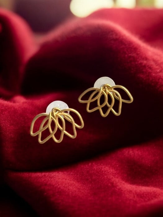 petals-brass-stud-earrings