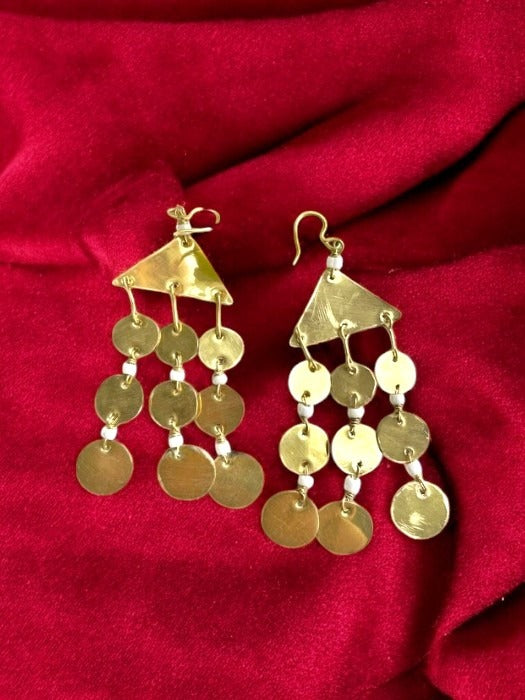 disc-chandelier-brass-earrings