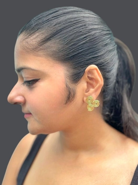triple-spiral-brass-stud-earrings