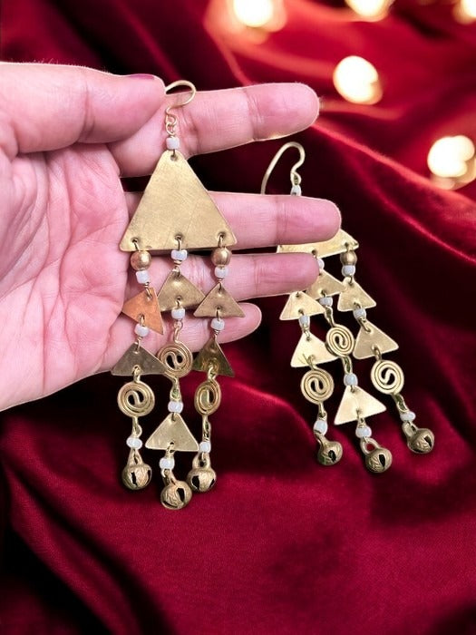 triangle-chandelier-brass-earrings