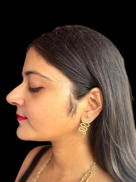 snake-brass-stud-earrings
