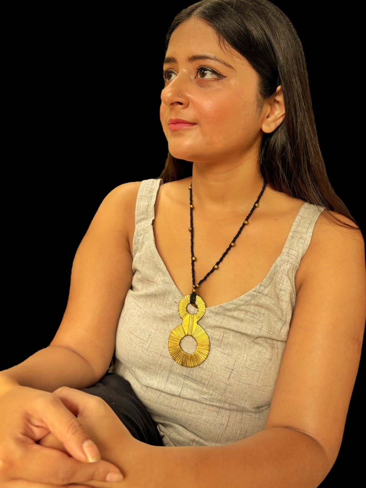Figure 8 Brass Pendant Chain Necklace
