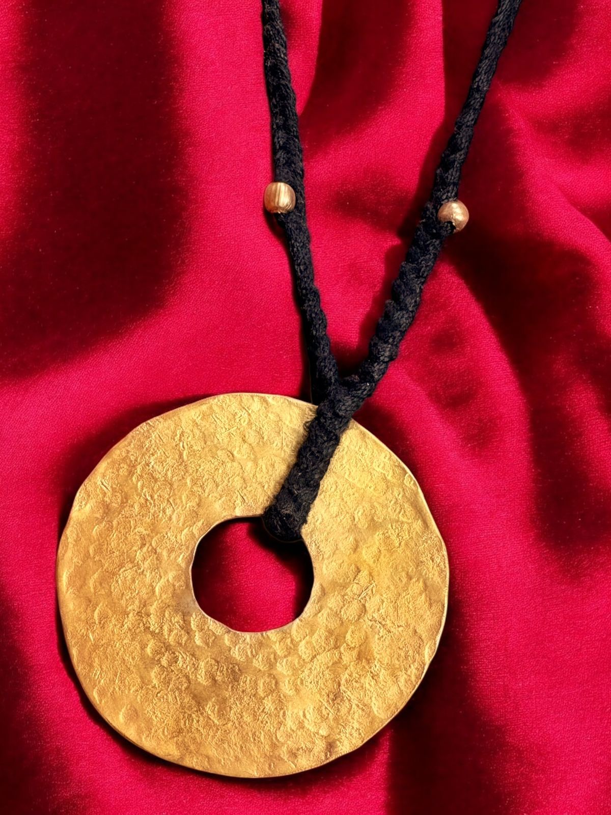 Wheel of Time Brass Pendant Chain Necklace