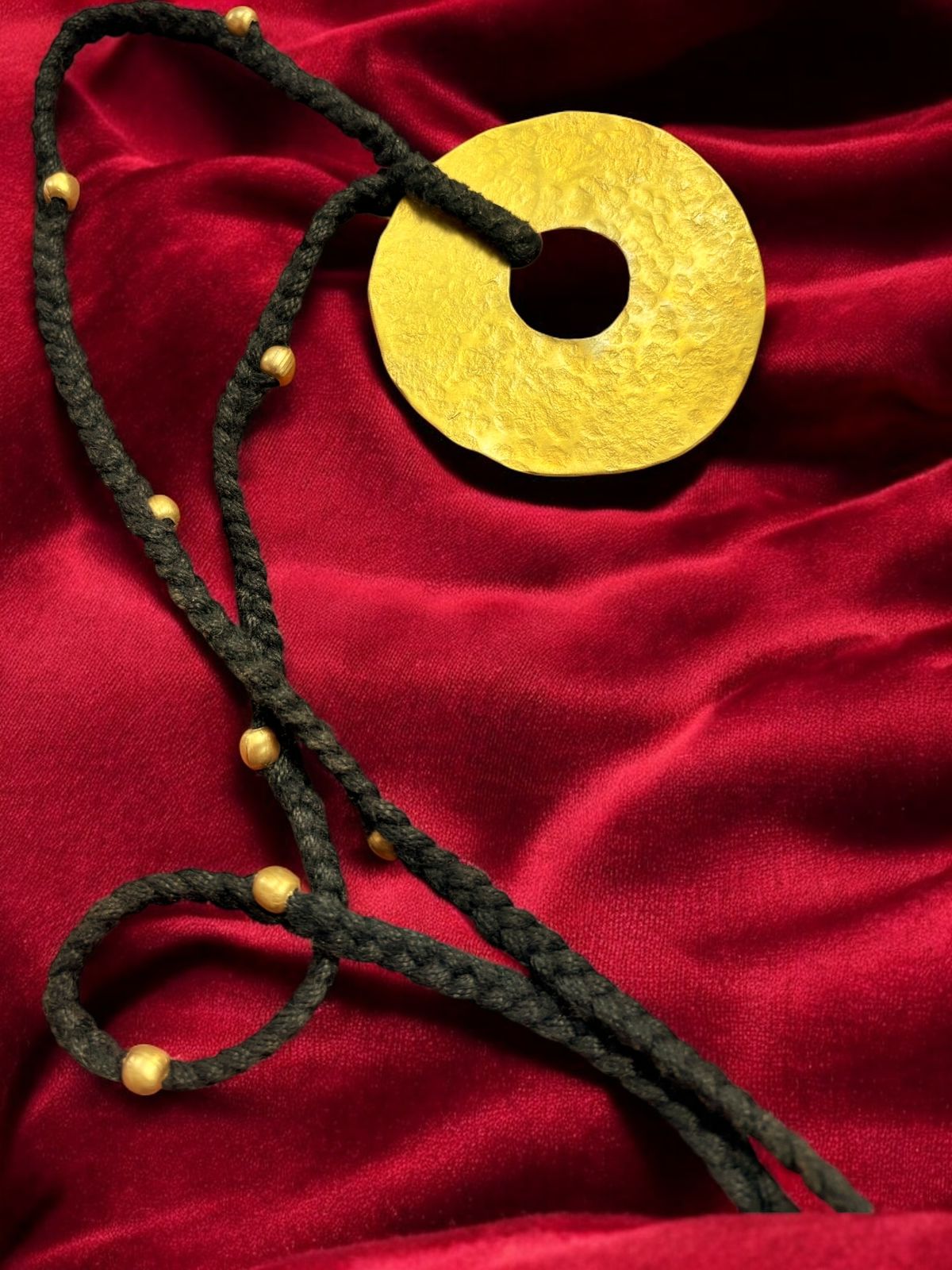 Wheel of Time Brass Pendant Chain Necklace