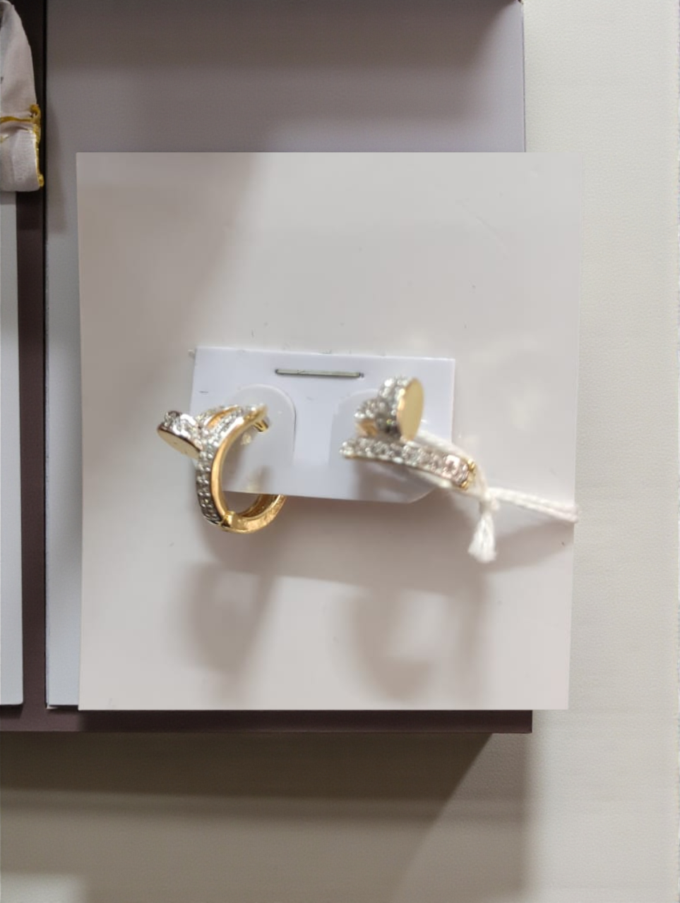 Small Screw AD Stone Earrings