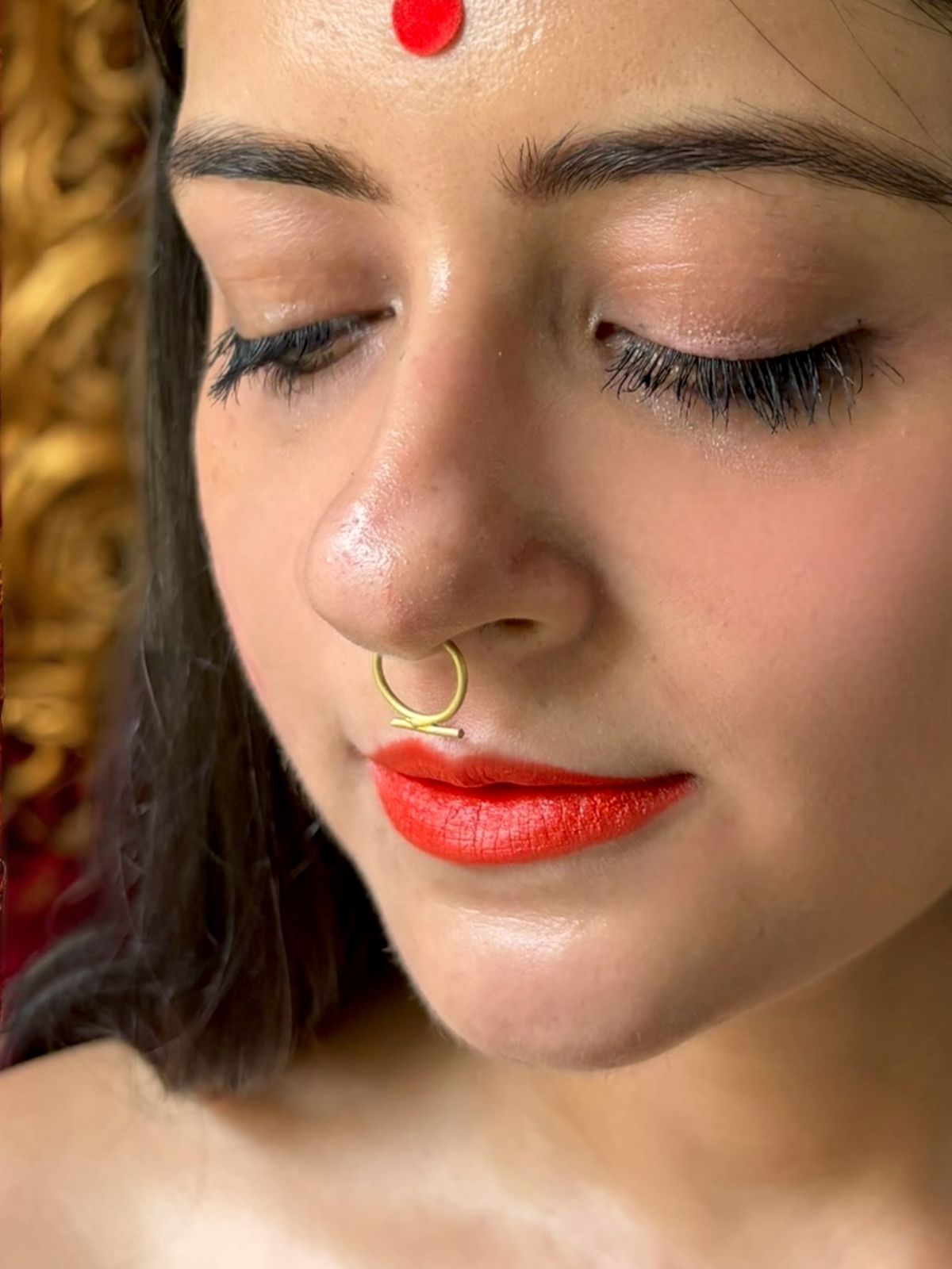 Line Brass Septum Ring