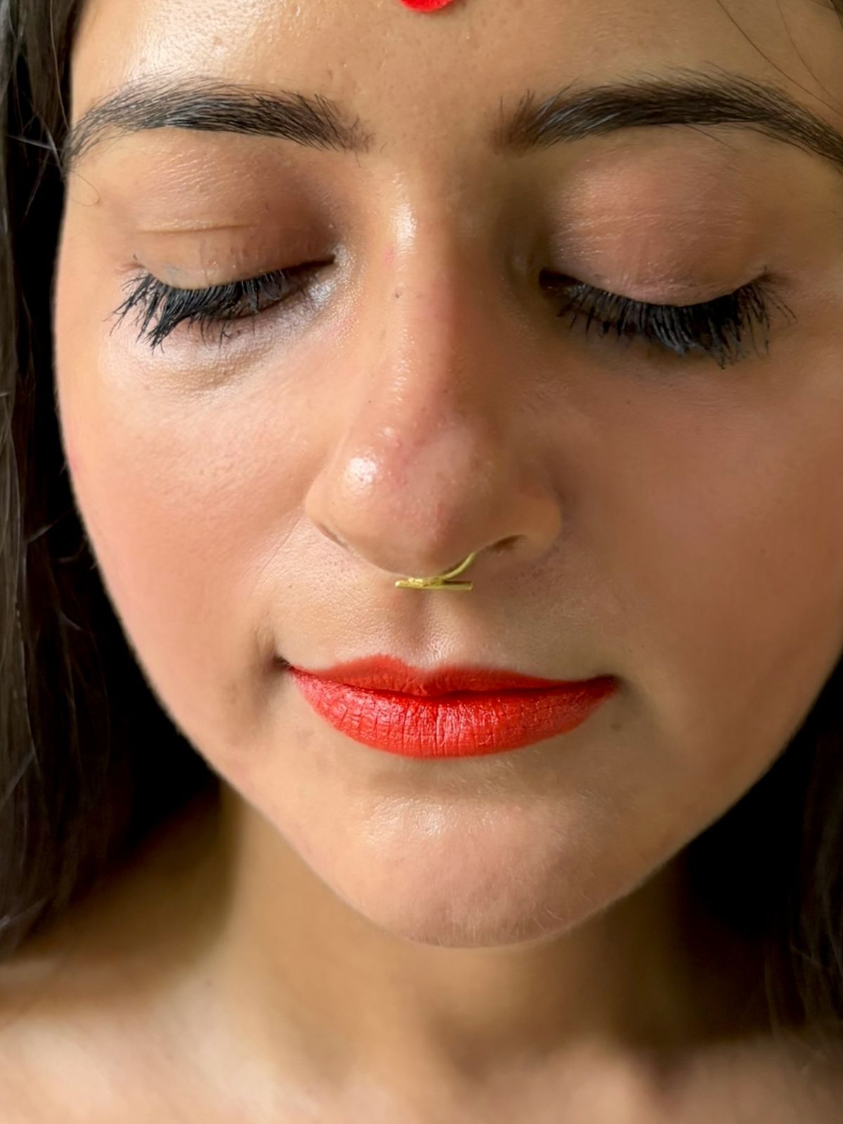 Line Brass Septum Ring