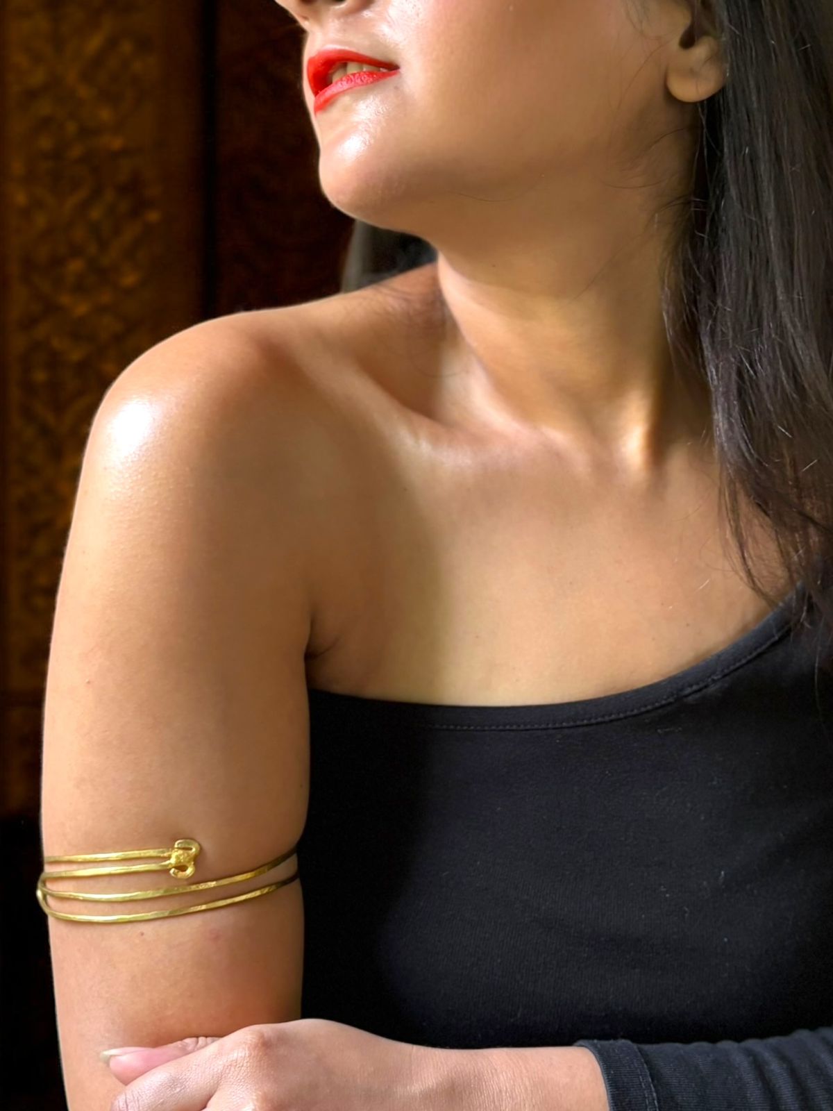 Parallel Universe Brass Arm Cuff