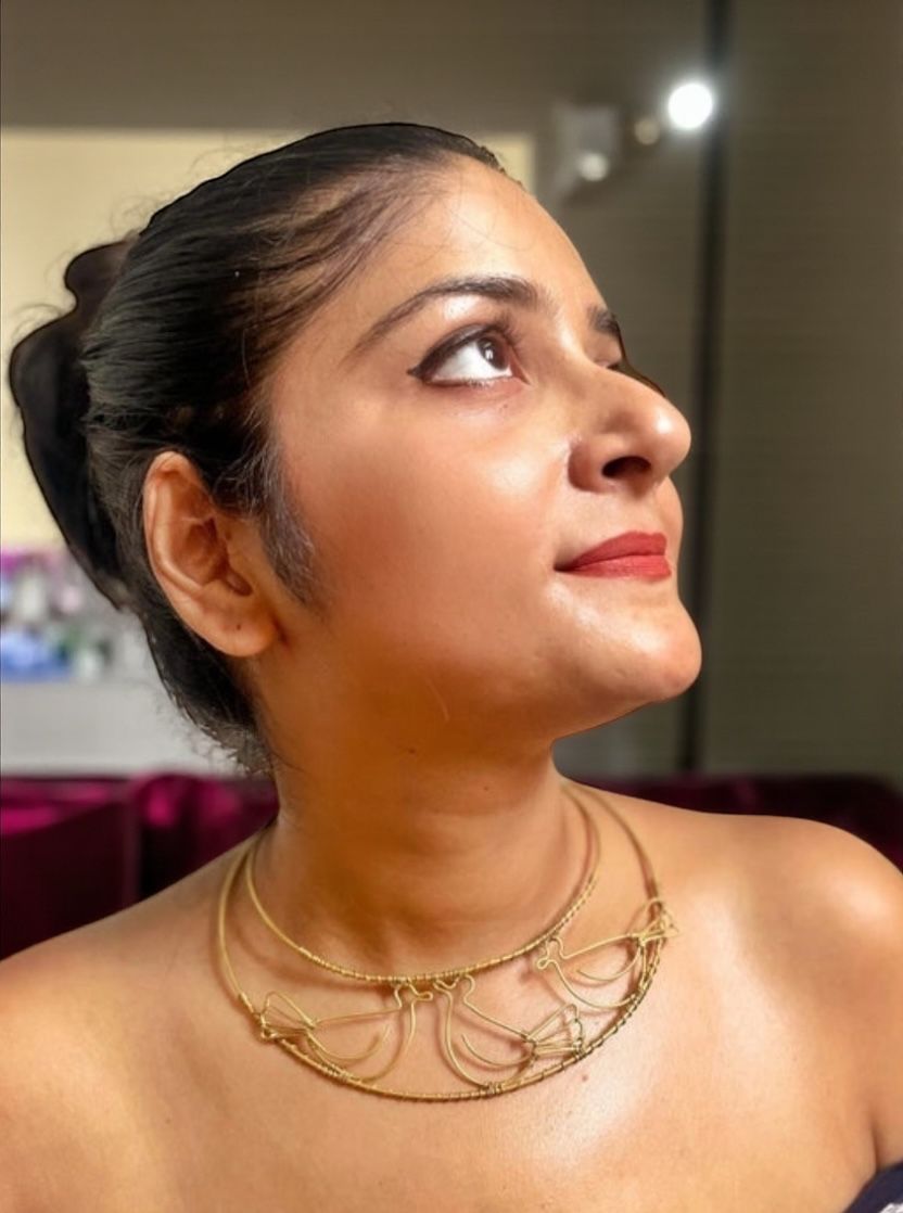 Mocking Birds Brass Hasli Necklace