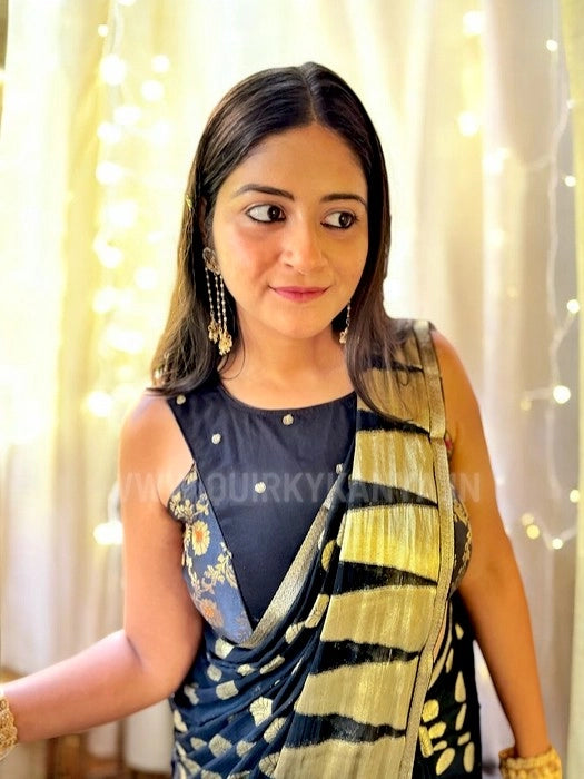 Black Diva Georgette Benarasi Saree