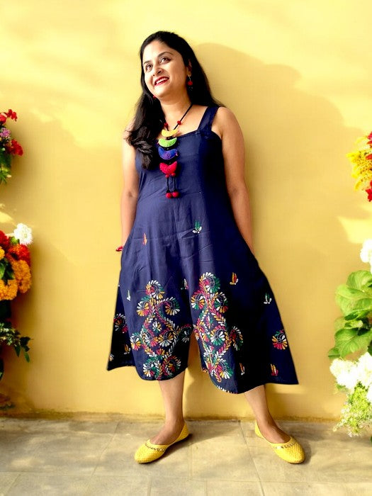 geet-kanthastitch-cotton-jumpsuit-navy-blue