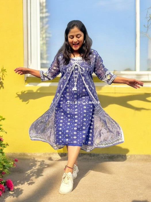 Juliana Jamdani Cotton Jacket Dress Quirky Kanya Brass Jewelry | FREE Shipping on Every Order Juliana Jamdani Cotton Jacket Dress Quirky Kanya Brass Jewelry | FREE Shipping on Every Order