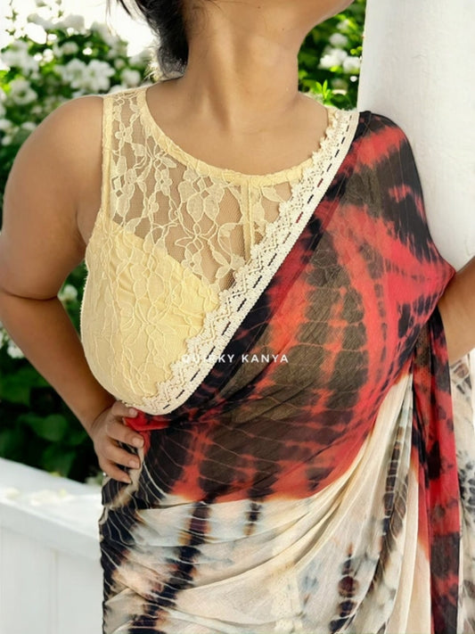 Maya Lace Blouse - Beige