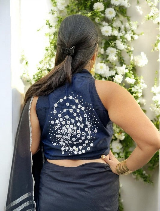 Daughter of Elements Space Blouse - Navy Blue