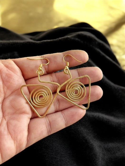 spiral-in-triangle-brass-dangler-earrings