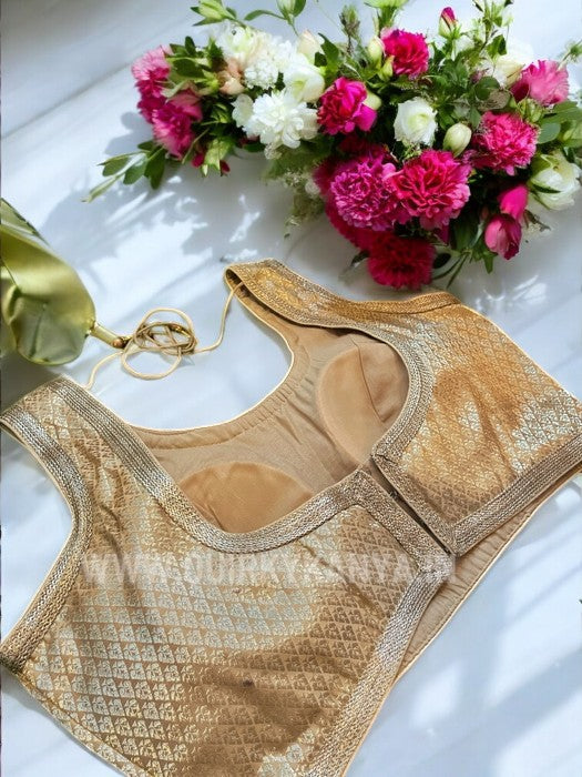 Swarnalata Brocade Blouse - Pale Gold