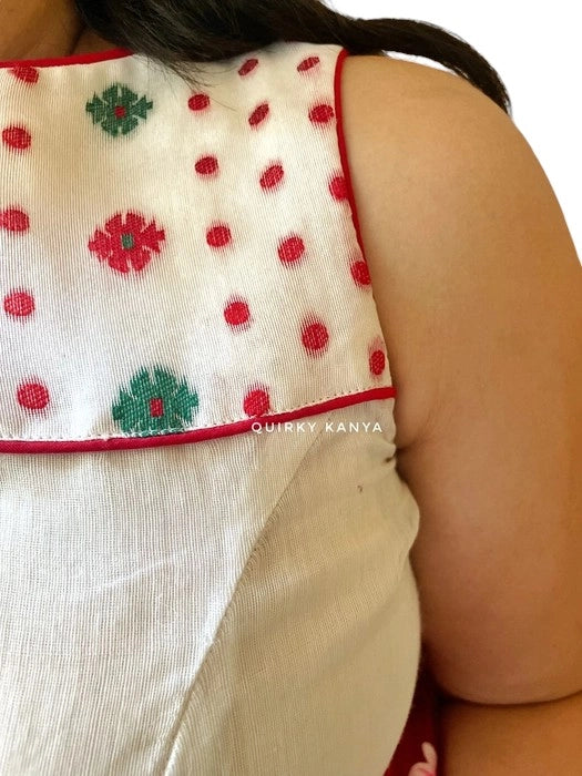 Tanuja Jamdani Blouse - White