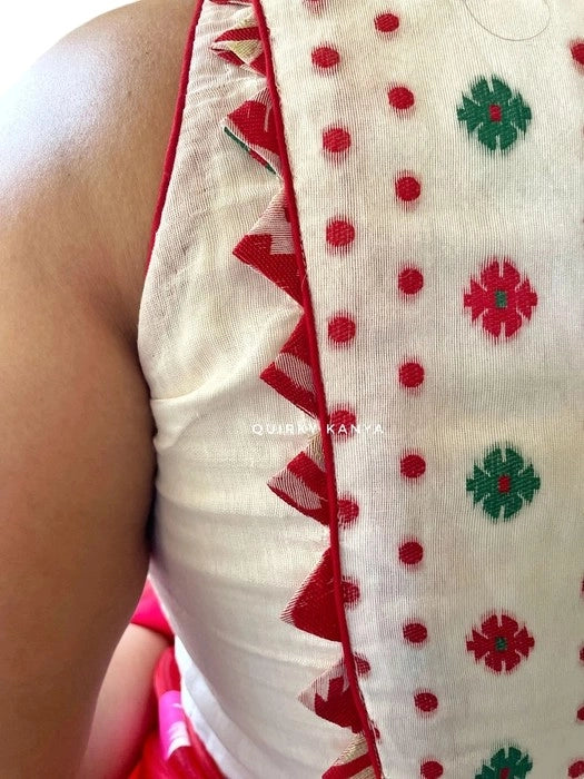 Tanuja Jamdani Blouse - White