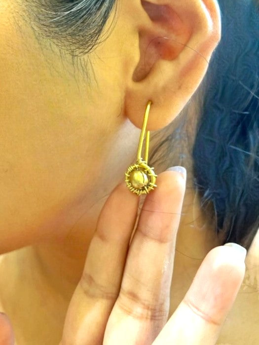 Nazaakat Everyday Brass Earrings Set (Set of 3)