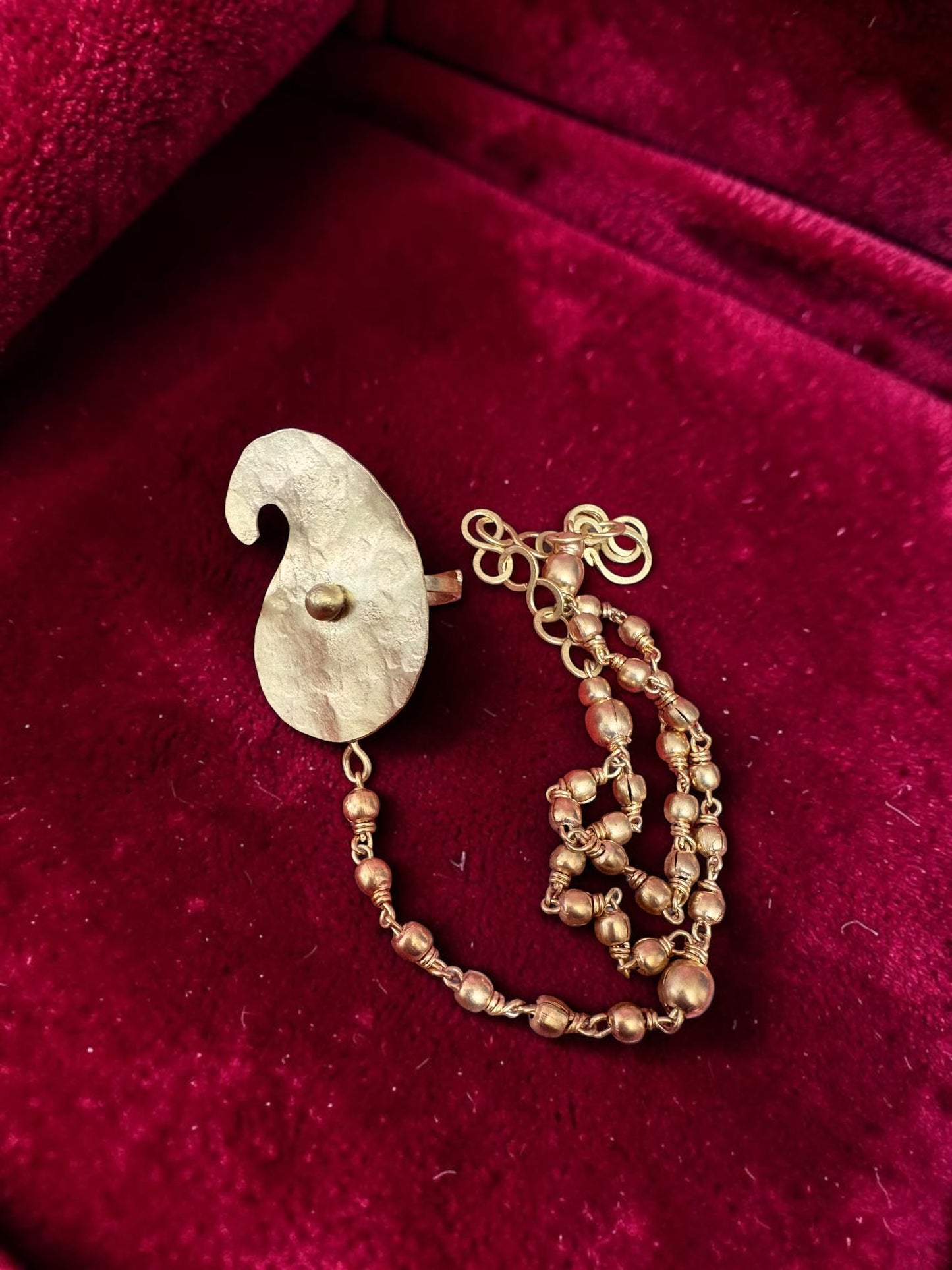 Kolka Brass Hand Harness Bracelet