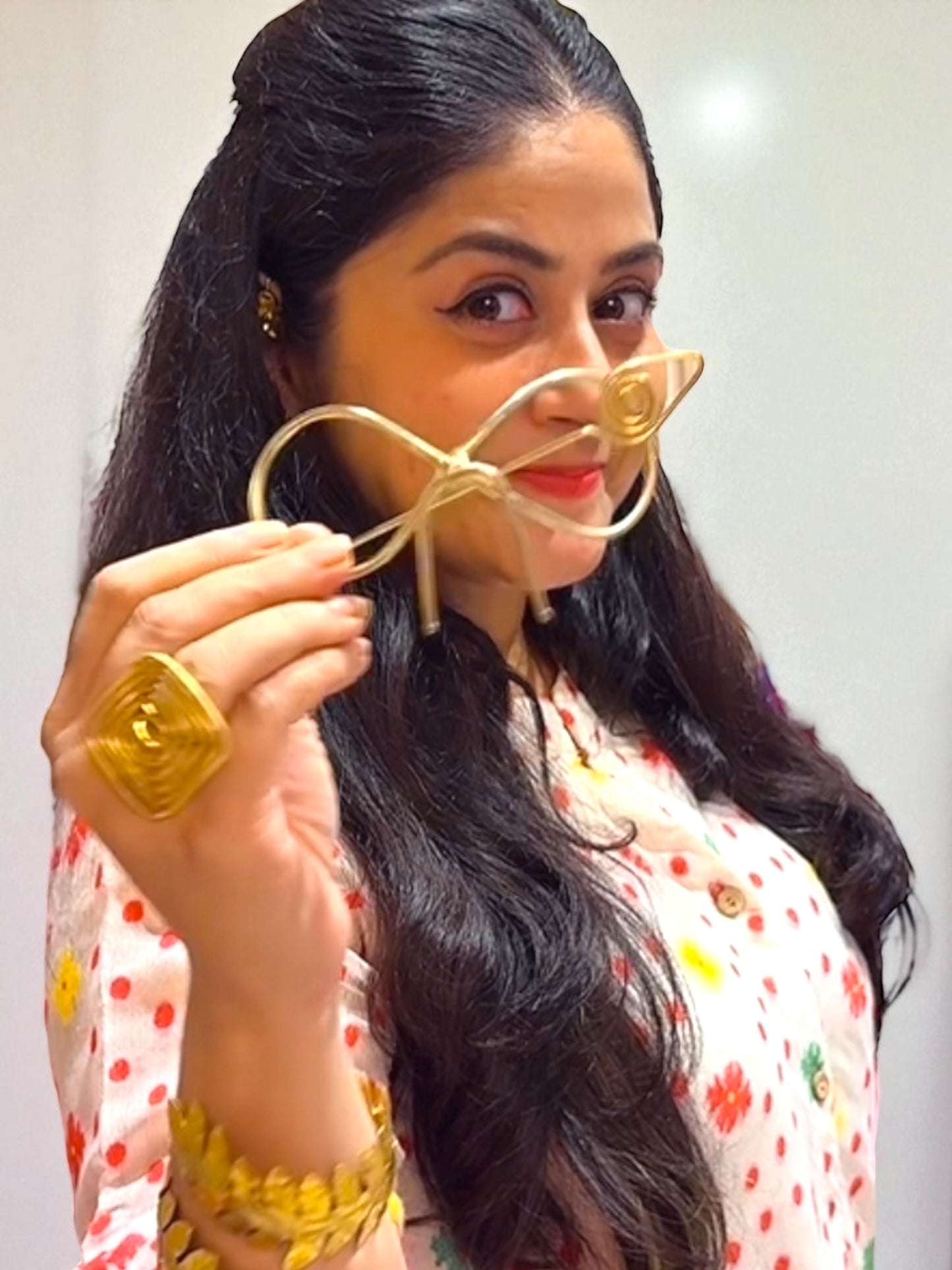 Bow Pin Brass Hair Accessory