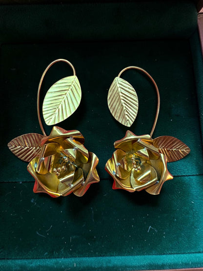 Roselle Brass Earcuff Earrings (Piercing)