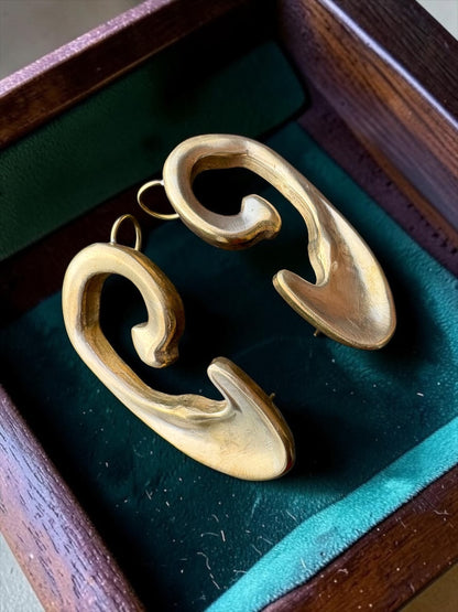 Kaan Premium Sculptural Brass Earcuff Earrings