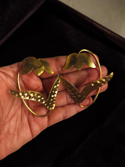 Daffodil Brass Earcuff Earrings
