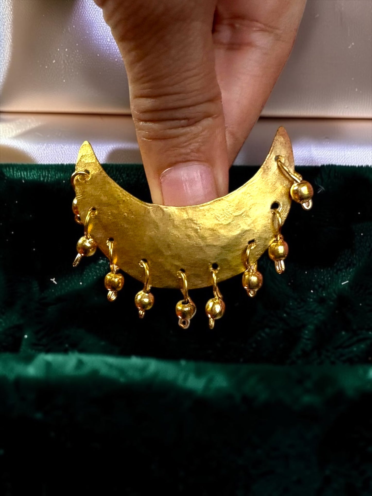 Prathama Chandni Moon Brass Statement Ring