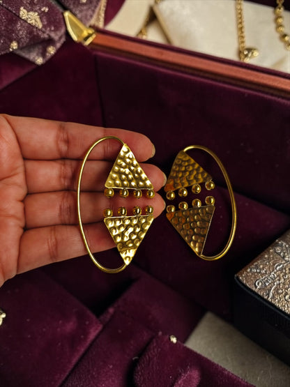 Triangle Boond Boond Brass Earcuff Earrings